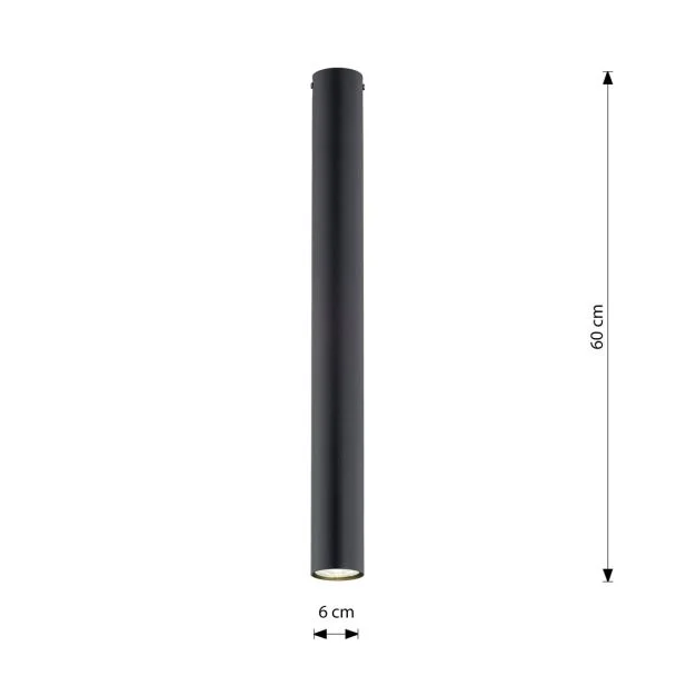 EMIBIG TECNO 1M BLACK Lampa sufitowa 1316/1M