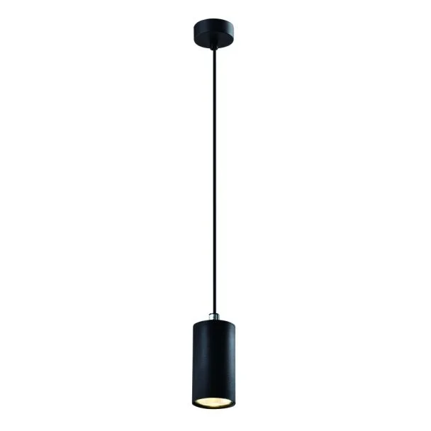 CANDELLUX 31-78537 TUBO LAMPA WISZĄCA CZARNY 1X25W GU10 KLOSZ 10CM CZARNY