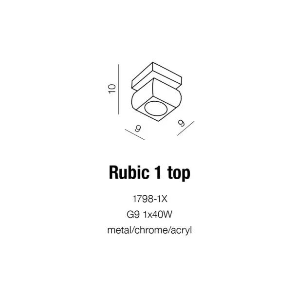 AZZARDO 1798-1X / AZ0489 Rubic 1 top Spot