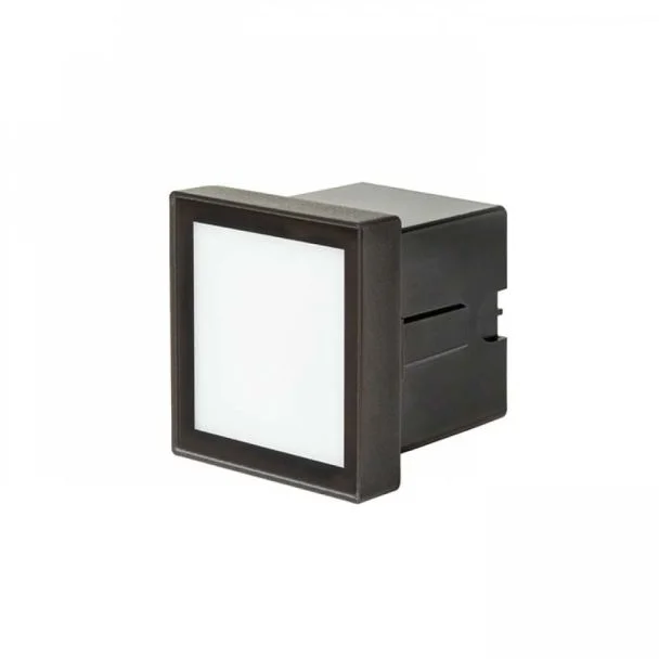RENDL R12530 DEJAVU SQ 9 wpuszczana czarna 230V LED 3.5W IP65 3000K