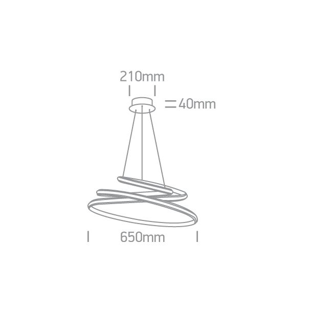 ONE LIGHT 63046A/W Charma 2 biała lampa wisząca LED 3000K 45W