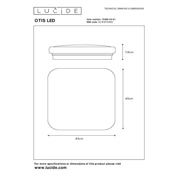 LUCIDE OTIS 79198/42/61 LAMPA SUFITOWA - NOWOCZESNA
