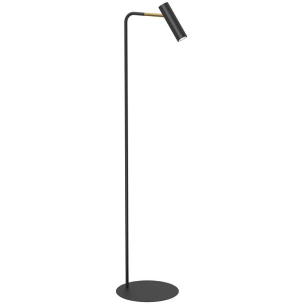 LUMINEX 4327 Lampa podł. Axion black/gold 1xGU10