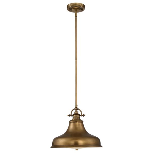 ELSTEAD Emery QZ-EMERY-P-M-WS 1 Light Medium Pendant - Weathered Brass