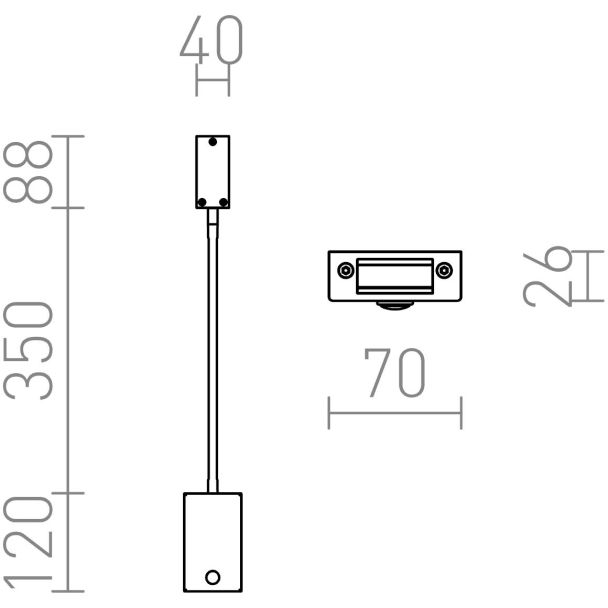 RENDL R12942 FRISCO W ścienna czarna 230V LED 4.2W 120° 3000K