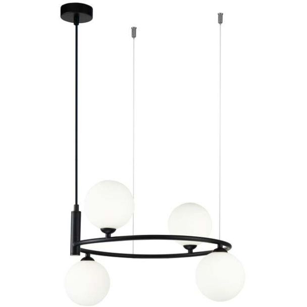 MAYTONI MOD013PL-04B Modern Ring Pendant Lamp Black