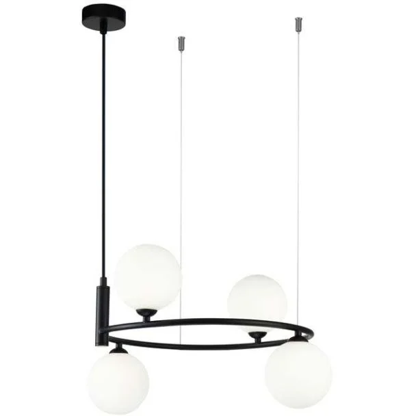 MAYTONI MOD013PL-04B Modern Ring Pendant Lamp Black