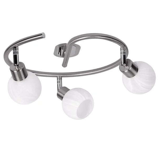 CANDELLUX 98-07032 ALABASTER SPIRALA 3X40W G9 SATYNA+CHROM