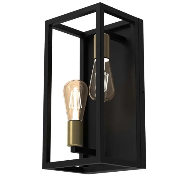 LUMINEX 4414 kinkiet Frame black/antic brass 2xE27