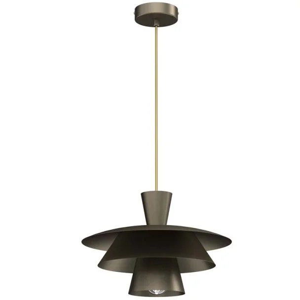 LUMINEX 4491 żyrandol Plato titanium 1xE27