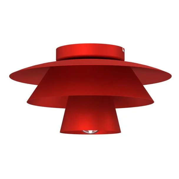 LUMINEX 4496 plafon Plato red 1xE27