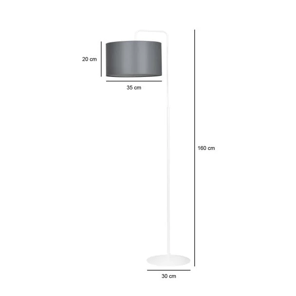 EMIBIG 573/1 LAMPA PODŁOGOWA TRAPO LP1 WH GRAY