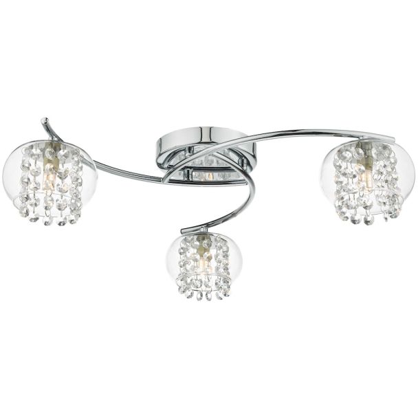 DAR ELM5350 ELMA 3LT SEMI FLUSH POL CHR/ CLR