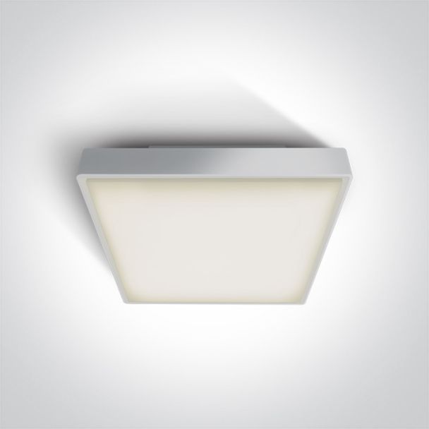 ONE LIGHT 67282EA/W Warkiza biały plafon 2xE27, korpus ABS i klosz PC IP65