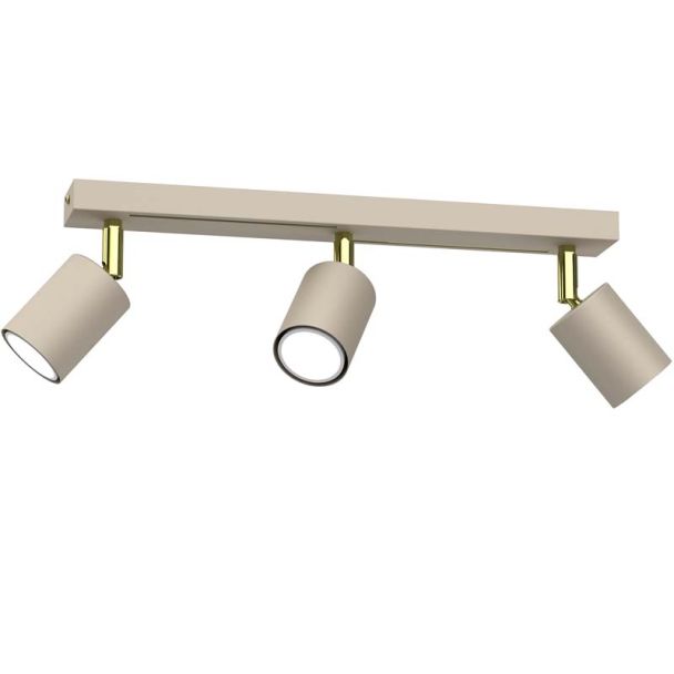 LUMINEX 4597 spot Striper beige/gold 3xGU10