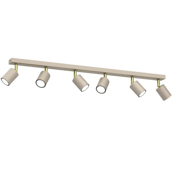 LUMINEX 4599 spot Striper beige/gold 6xGU10