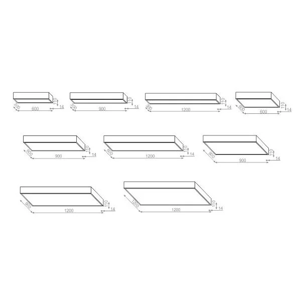 AQFORM 40249 BIG SIZE next square LED natynkowy