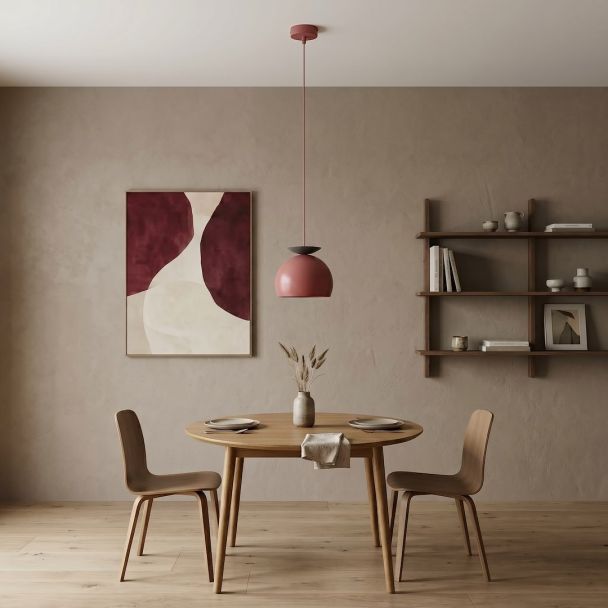 EMIBIG 1755/1 GEO 1 BURGUNDY BLACK Lampa wisząca
