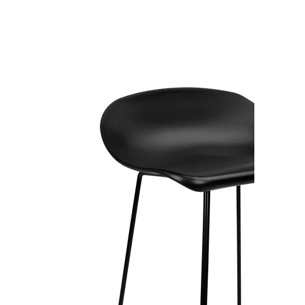 KING HOME PC-148A Krzesło barowe ROLF czarne 66 cm - polipropylen, metal