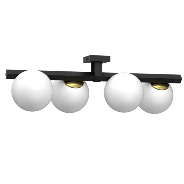 LUMINEX 4629 plafon Idris black/gold 4xE27