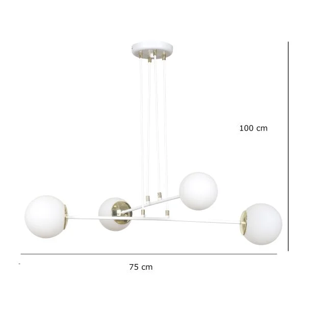 EMIBIG 966/4 OGNIS 4 BLACK LAMPA WISZĄCA