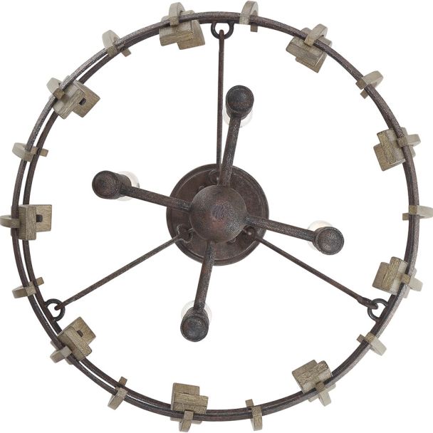 ELSTEAD Wood Hollow QZ-WOOD-HOLLOW-SF 4 Light Semi-Flush