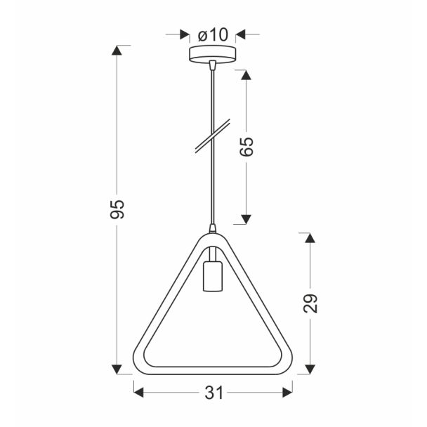 CANDELLUX 31-28716 Triun lampa wisząca czarny+beżowy 1x40W E27