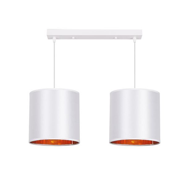 CANDELLUX 32-00644 Atlanta lampa wisząca biały 2x40w e27 abażur biały