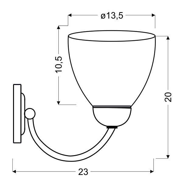 CANDELLUX 21-66145 ULI LAMPA KINKIET 1X60W E27 SATYNA