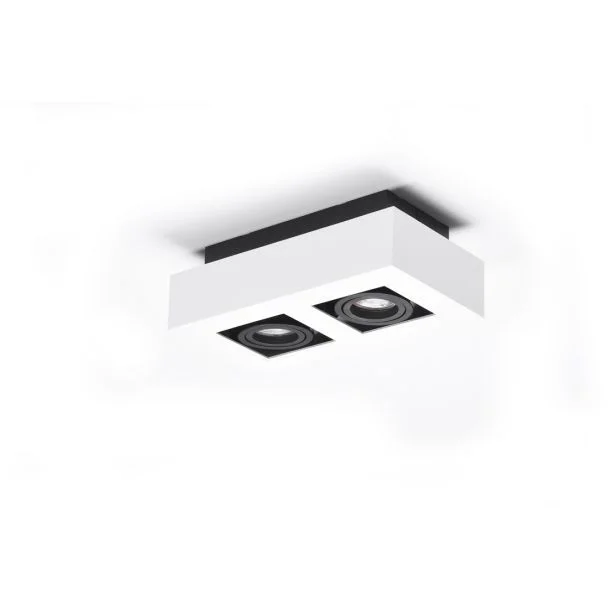 AZZARDO AZ4433 NIKEA 2 GU10 WH/BK TECHNICAL EXPOSED DOWNLIGHT WHITE / BLACK