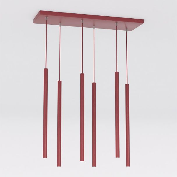 EMIBIG 1647/6 SELTER 6 BURGUNDY LAMPA WISZĄCA