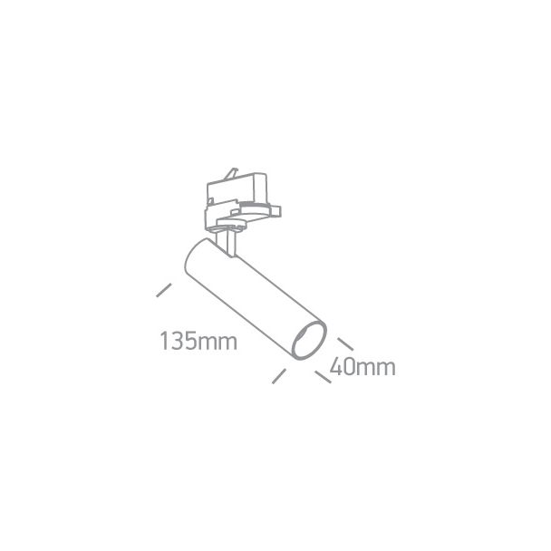 ONE LIGHT 65108T/B/W Loggitsi czarny track spot COB 3000K 8W