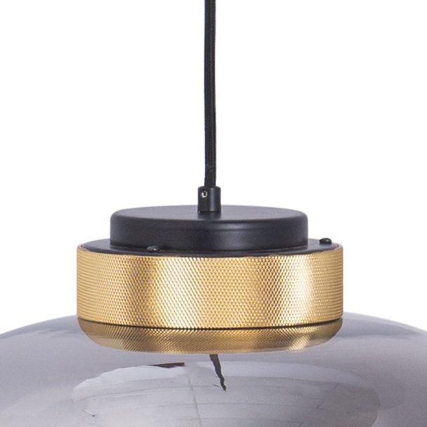 Step into Design 9969P/B smoky Lampa wisząca BOOM LED szaro złota 35 cm