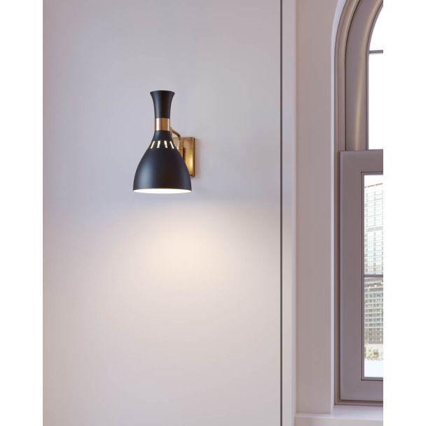 ELSTEAD Joan FE-JOAN1-MB 1 Light Wall Light - Midnight Black