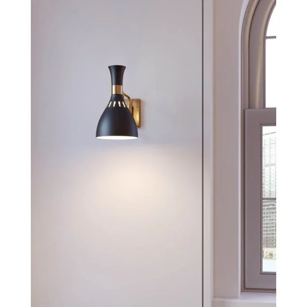 ELSTEAD Joan FE-JOAN1-MB 1 Light Wall Light - Midnight Black