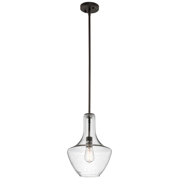 ELSTEAD Everly KL-EVERLY-P-S-OZ 1 Light Small Pendant - Olde Bronze
