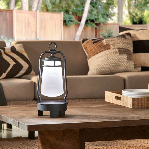 ELSTEAD Lyndon KL-LYNDON-BT-A-BK Portable Bluetooth Speaker Lantern - UK Plug