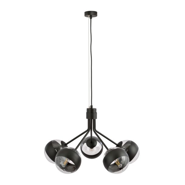 EMIBIG 1139/5 LAMPA WISZĄCA NOVA 5 BLACK/STRIPE