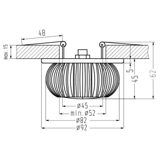 CANDELLUX 2249247 SA-09 AL 3W LED RGB 230V oczko sufitowe  lampa sufitowa  aluminiowa