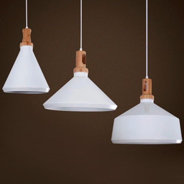 Step into Design ST-5097c Lampa wisząca NORDIC WOODY biało drewniana 25 cm