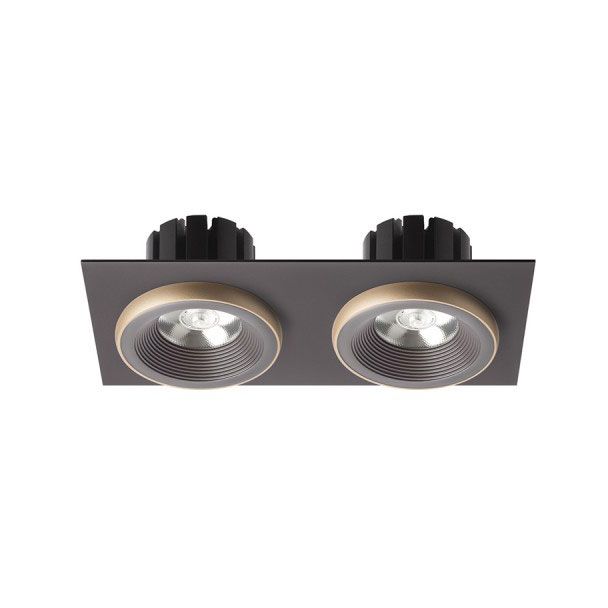 RENDL R13257 SHARM SQ II wpuszczana brązowa/perłowo-złota 230V LED 2x10W 24° 3000K