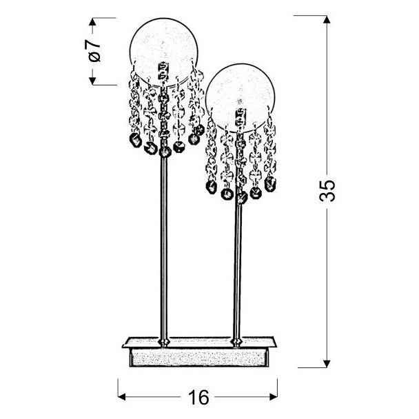 CANDELLUX 42-02801 LUXOR LAMPA 2*20W G4 NIKIEL MAT