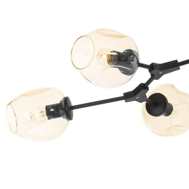Step into Design ST-1232-6 Lampa wisząca MODERN ORCHID-6 bursztynowo czarna 130 cm
