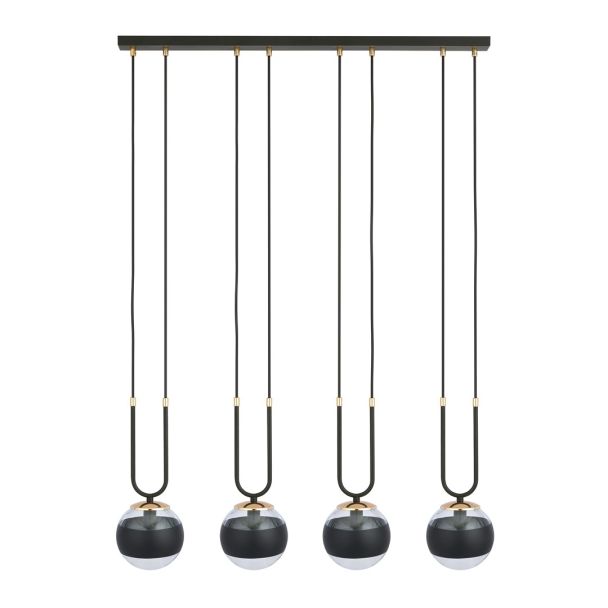 EMIBIG 1113/4 LAMPA WISZĄCA GLAM 4 BLACK/STRIPE