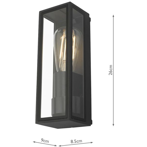 DAR TAR1639 TARYN 1LT W/LT ANTHRACITE IP65