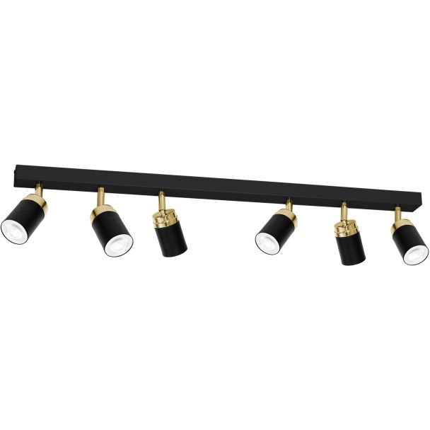 LUMINEX 5167 spot Reno black/gold 6