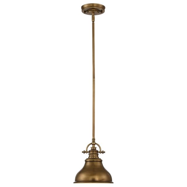 ELSTEAD Emery QZ-EMERY-P-S-WS 1 Light Mini Pendant - Weathered Brass