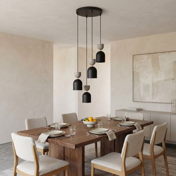 EMIBIG 1738/4PREM GAUDI 4PREM BLACK MOKKA Lampa wisząca