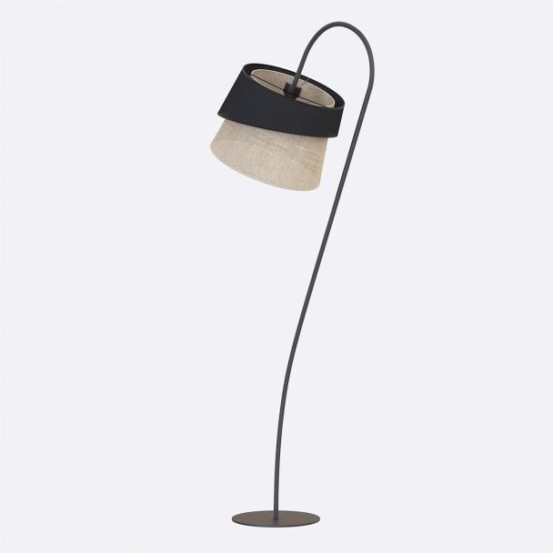 EMIBIG 1709/LP1 CANVA LP1 BLACK NATURAL Lampa podłogowa