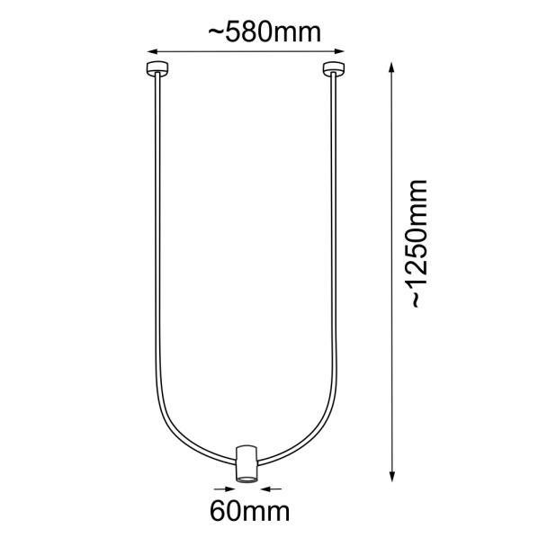 ANTIGO Lampa wisząca no. C - Platyna mat (580 mm) 5081